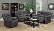 Fabric Manual Recliner Set- Dark Grey #062070