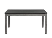 Wooden Dining Set with Fabric Seating Chairs and Bench- Grey #115706