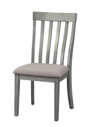 Wooden Dining Set with Fabric Seating Chairs and Bench- Grey #115706