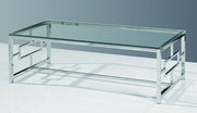 Clear Glass Top with Chrome Finish Legs Coffee Table and End Table #06013SL