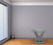Clear Glass Top with Gray Base Coffee Table/ End Table #067404