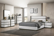 Two Tone Lacquer Finish Modern Bedroom Set #112260