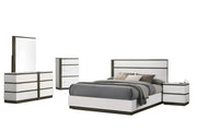 Two Tone Lacquer Finish Modern Bedroom Set #112260