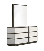 Two Tone Lacquer Finish Modern Storage Bedroom Set with Drawers #112260S