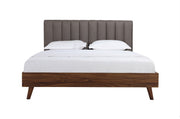 Lower Profile Wooden Modern Bed with Upholstered Headboard #115891