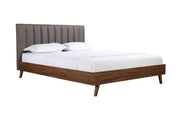 Lower Profile Wooden Modern Bed with Upholstered Headboard #115891