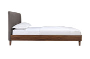 Lower Profile Wooden Modern Bed with Upholstered Headboard #115891
