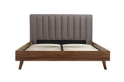 Lower Profile Wooden Modern Bed with Upholstered Headboard #115891