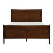 Solid Wood Sleigh Bedroom Set- Cherry Color