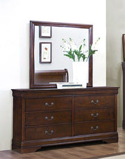 Solid Wood Sleigh Bedroom Set- Cherry Color