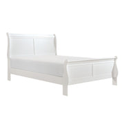 Solid Wood Sleigh Bedroom- White Color