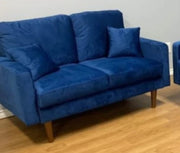 Velvet Upholstered 3Pcs Sofa Set- Blue Color #217011