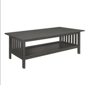 3Pcs Wooden Coffee Table Set- Grey #111104