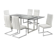 Glass Dining Table Set - White #035006