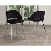 Black Velvet High Chairs- 2 in a Box #031205BK