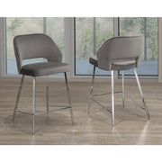 Grey Velvet High Chairs- 2 in a Box #031205GR