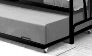 Metal Day Bed with Underneath Trundle Bed- Black Color #17311