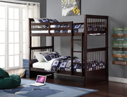 Solid Wood Single Over Single Bunk Bed- Espresso Color #17121