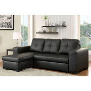 Leather Sectional Sofa Bed with Reversible Chaise with Underneath Storage #179032