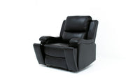 Gel Leather Power Recliner Set - Black #178032