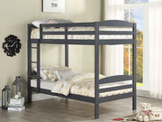 Solid Wood Single Over Single Bunk Bed- Grey Color #17124
