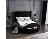 Velvet Circular Tufted Bed- Black Color #175773