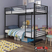 Metal Single Over Single Bunk Bed- Black Color #17542