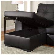 Leather Sectional Sofa Bed with Reversible Chaise with Underneath Storage #179032