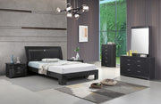 Solid Wood Lacquer Finish Bedroom Set- Grey Color #17ALICE