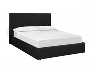 Leather Upholstered Hydraulic Storage Bed-Queen Size