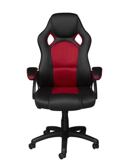 Black/Red Leather Office Chair #035200