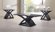3Pcs Wooden Coffee Table Set- Dark Grey #Anna