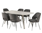 7 Pcs Dining Set - Grey