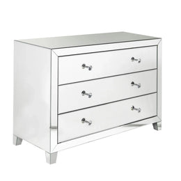 Clear Mirror Sideboard - 3 Drawers #100649