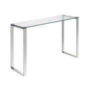 Clear Glass Top with Chrome Legs Console Table #10100095
