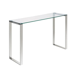 Clear Glass Top with Chrome Legs Console Table #10100095