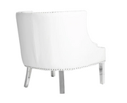 Lucy Chair White PU w/ steel legs