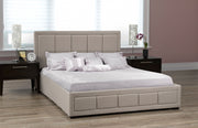 Fabric Hydraulic Bed-Beige Color #030828