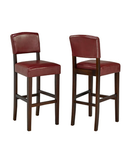 PU Red Leather Bar Stool - 2 in a Box #035422RD